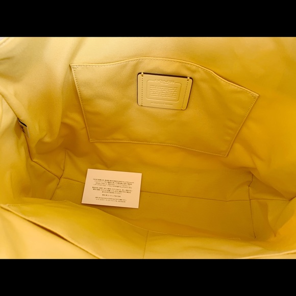 Coach Purse Top Zip tote light khaki yellow - Picture 6 of 6